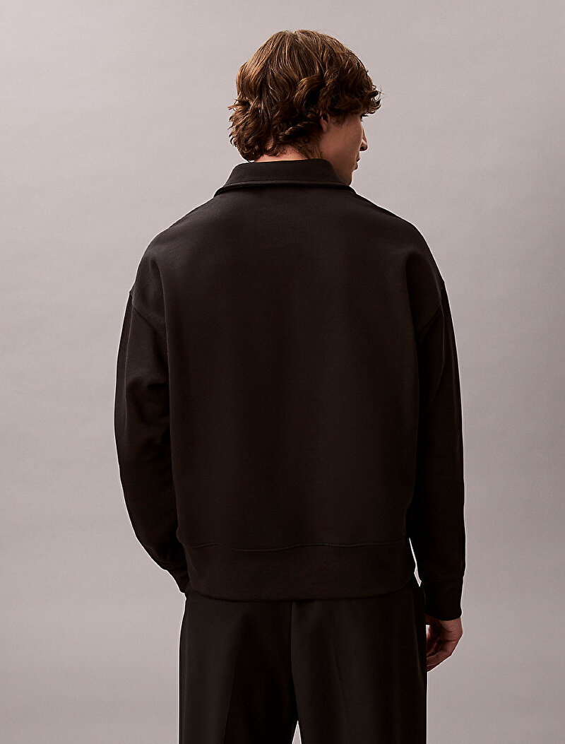 Calvin Klein Siyah Renkli Erkek Weight Terry Sweatshirt