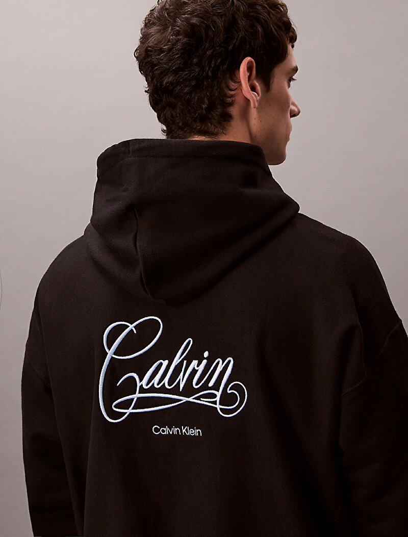 Calvin Klein Siyah Renkli Erkek Premium Fleece Sweatshirt