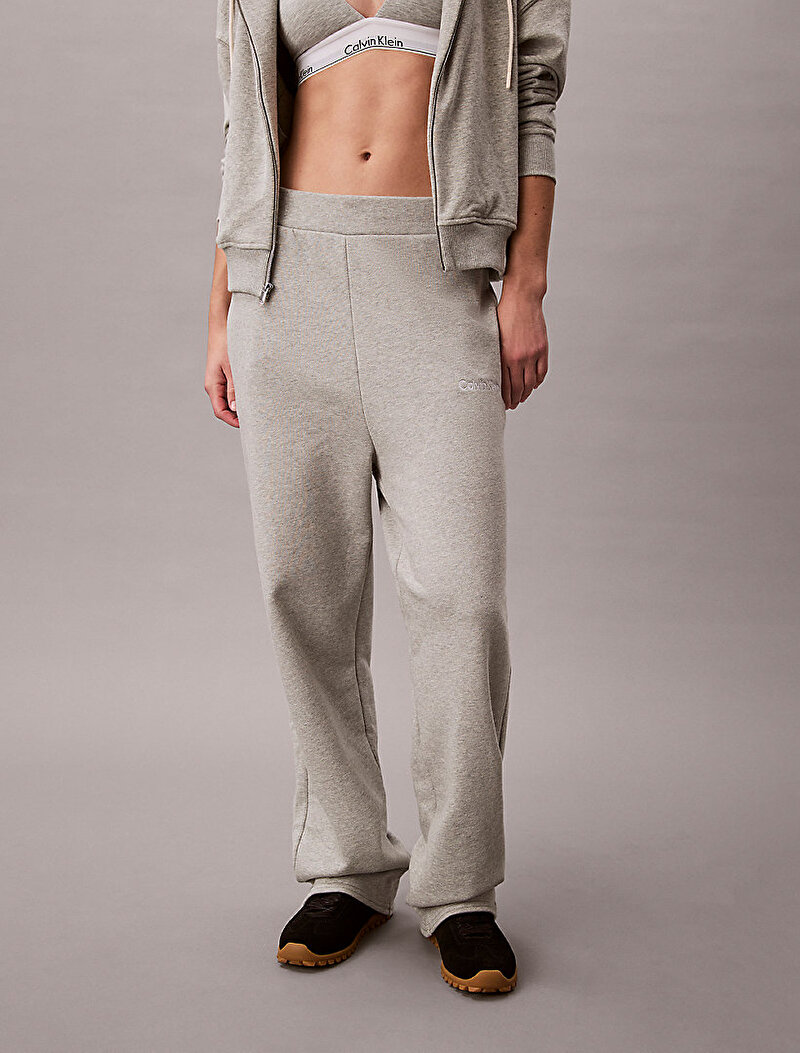 Calvin Klein Gri Renkli Kadın Straight Leg Eşofman Altı