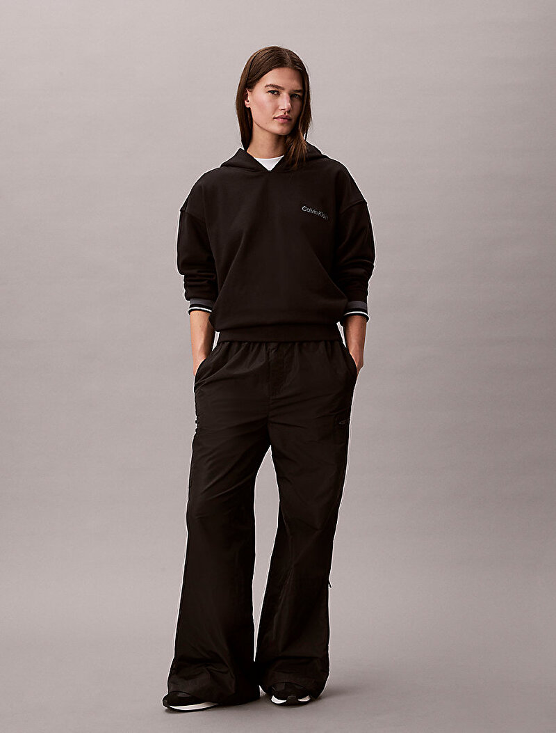Calvin Klein Siyah Renkli Kadın Rib Hoodie