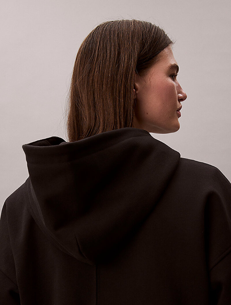 Calvin Klein Siyah Renkli Kadın Rib Hoodie