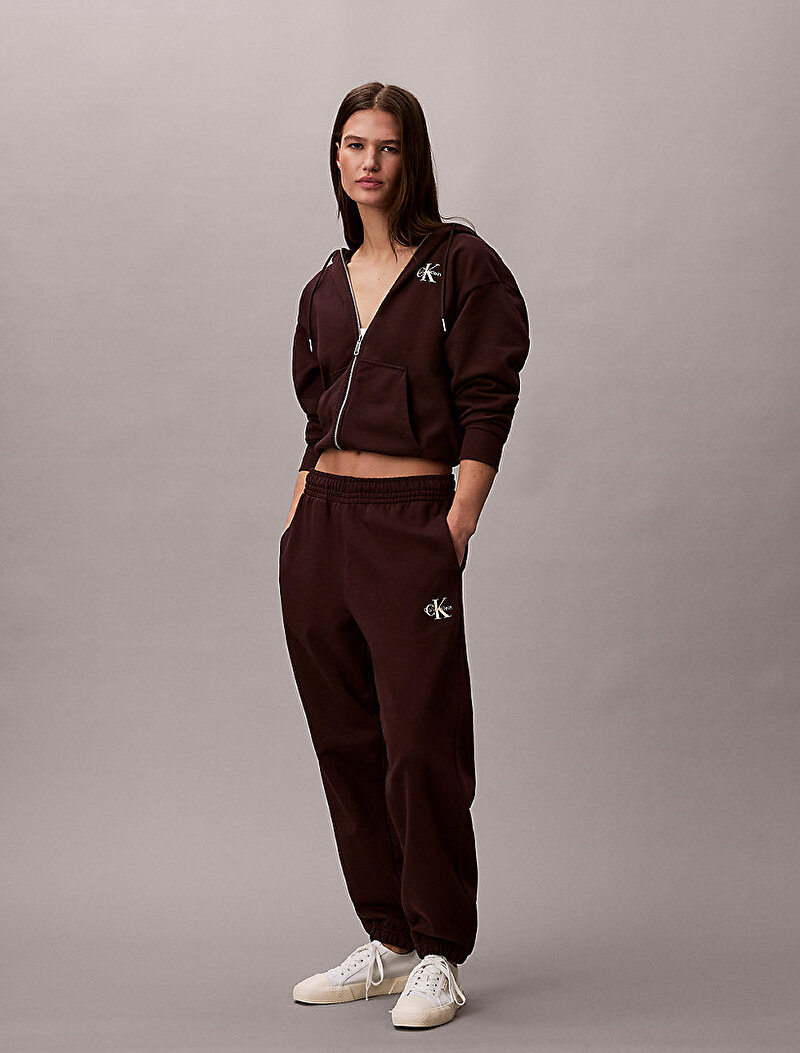 Calvin Klein Kırmızı Renkli Kadın Monologo French Terry Sweatshirt