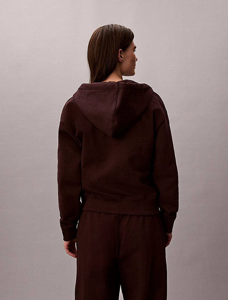 Calvin Klein Kırmızı Renkli Kadın Monologo French Terry Sweatshirt