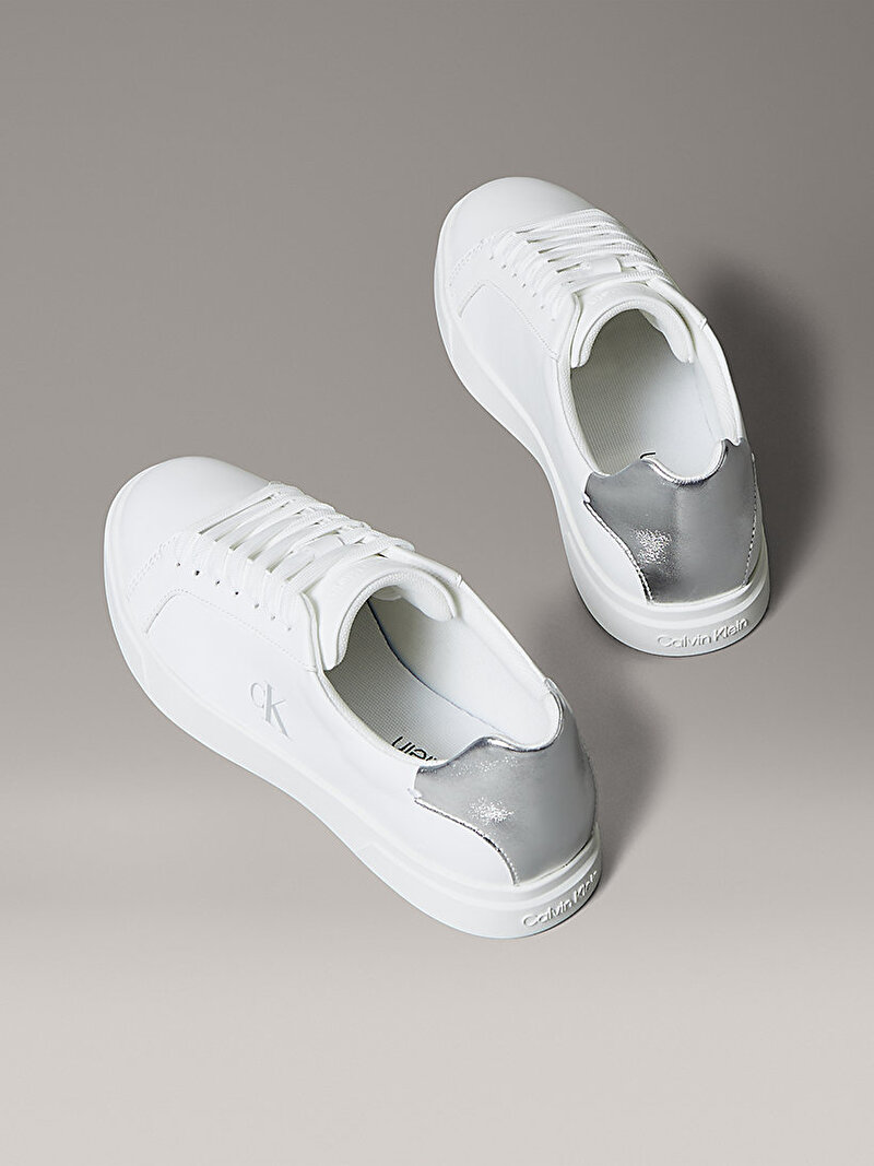 Calvin Klein Beyaz Renkli Kadın Low Pro Cups Laceup Sneaker