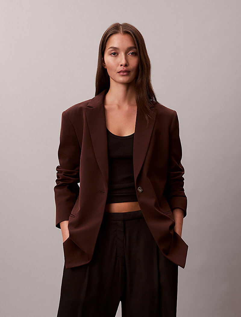 Calvin Klein Kahverengi Renkli Kadın Hero Blazer