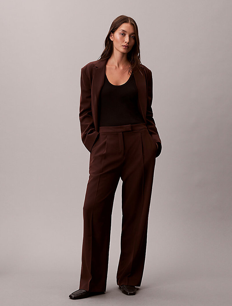 Calvin Klein Kahverengi Renkli Kadın Hero Tailored Pantolon