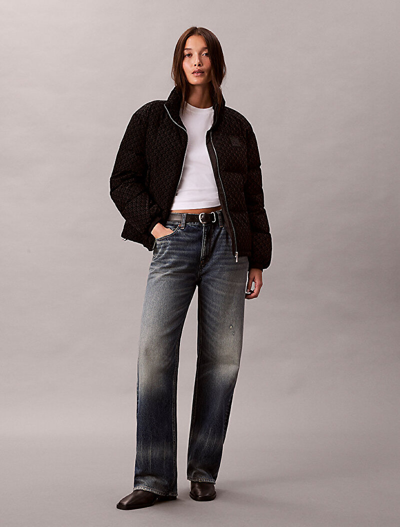 Calvin Klein Siyah Renkli Kadın Mid Weight Mont