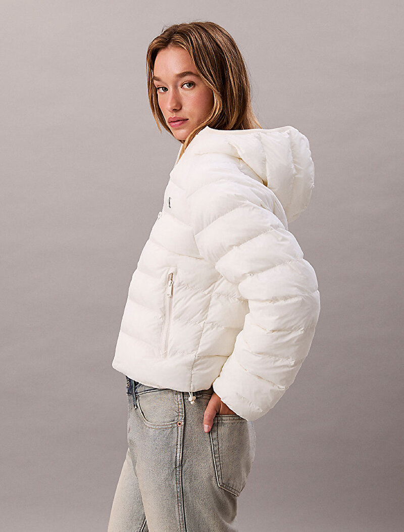 Calvin Klein Beyaz Renkli Kadın Lightweight Quilted Mont