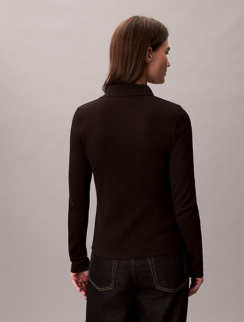 Calvin Klein Siyah Renkli Kadın Woven Label T-shirt