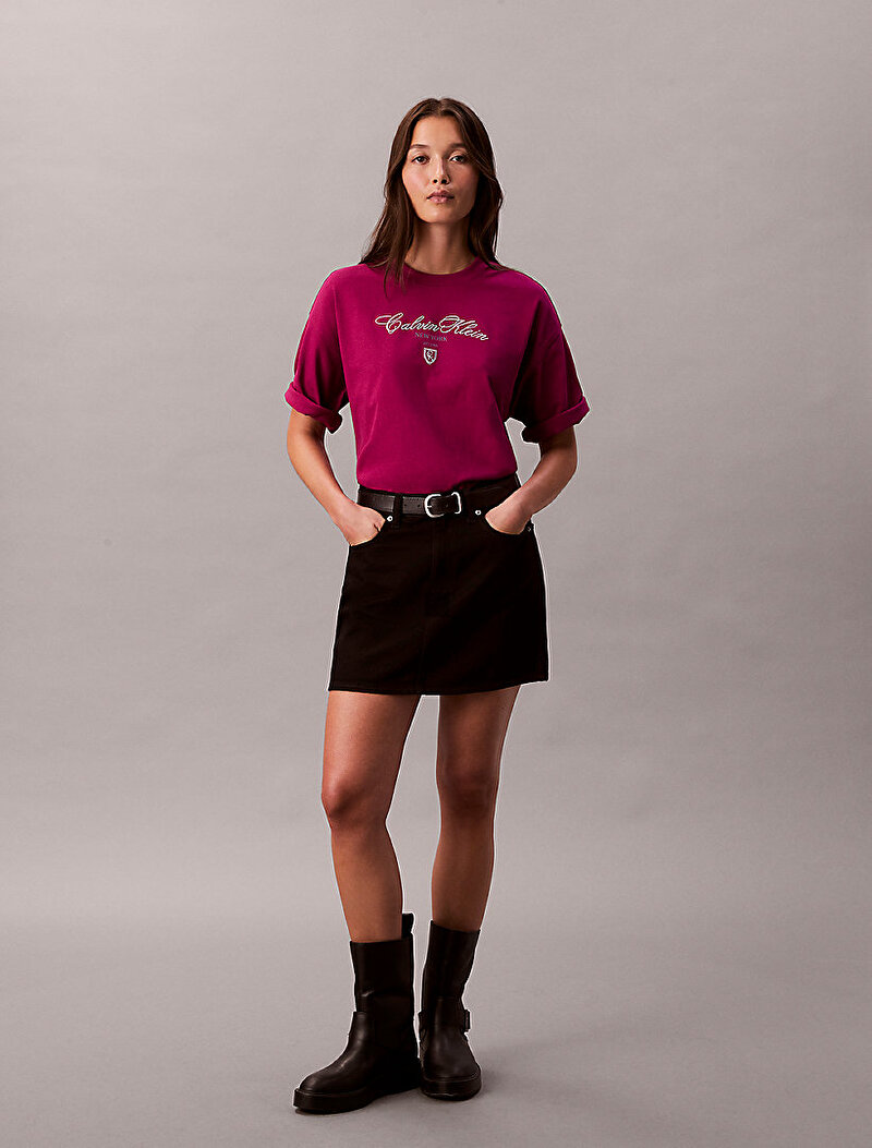 Calvin Klein Kırmızı Renkli Kadın Oversize T-shirt