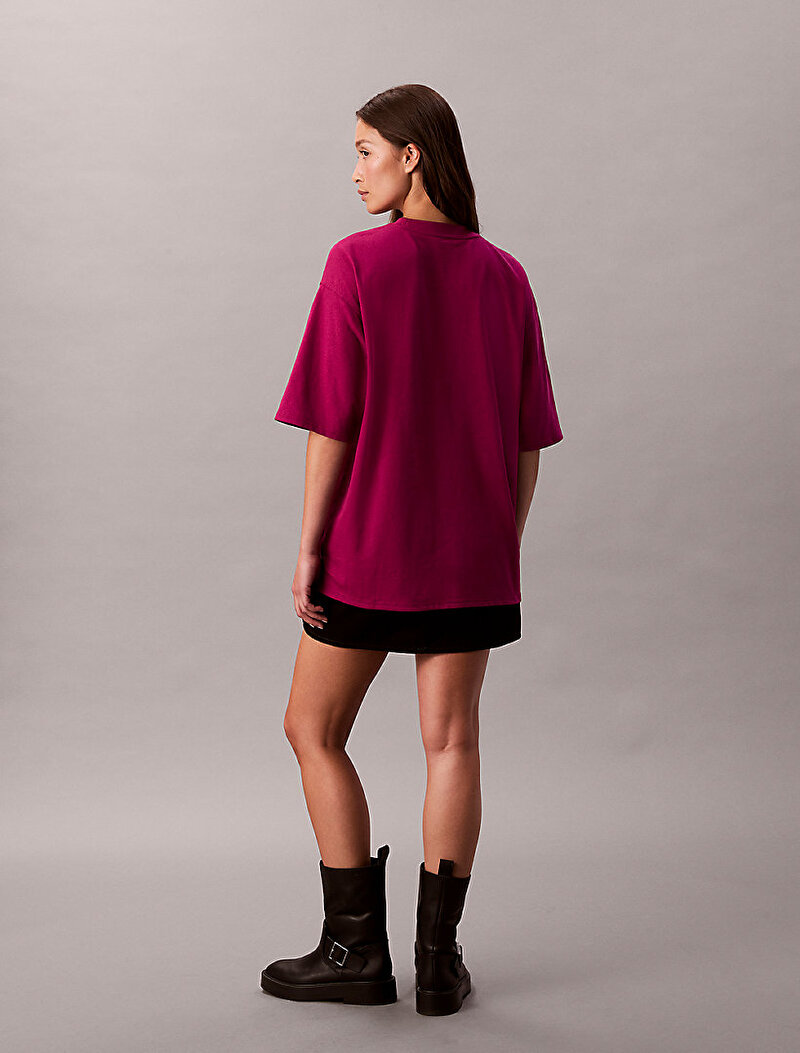 Calvin Klein Kırmızı Renkli Kadın Oversize T-shirt