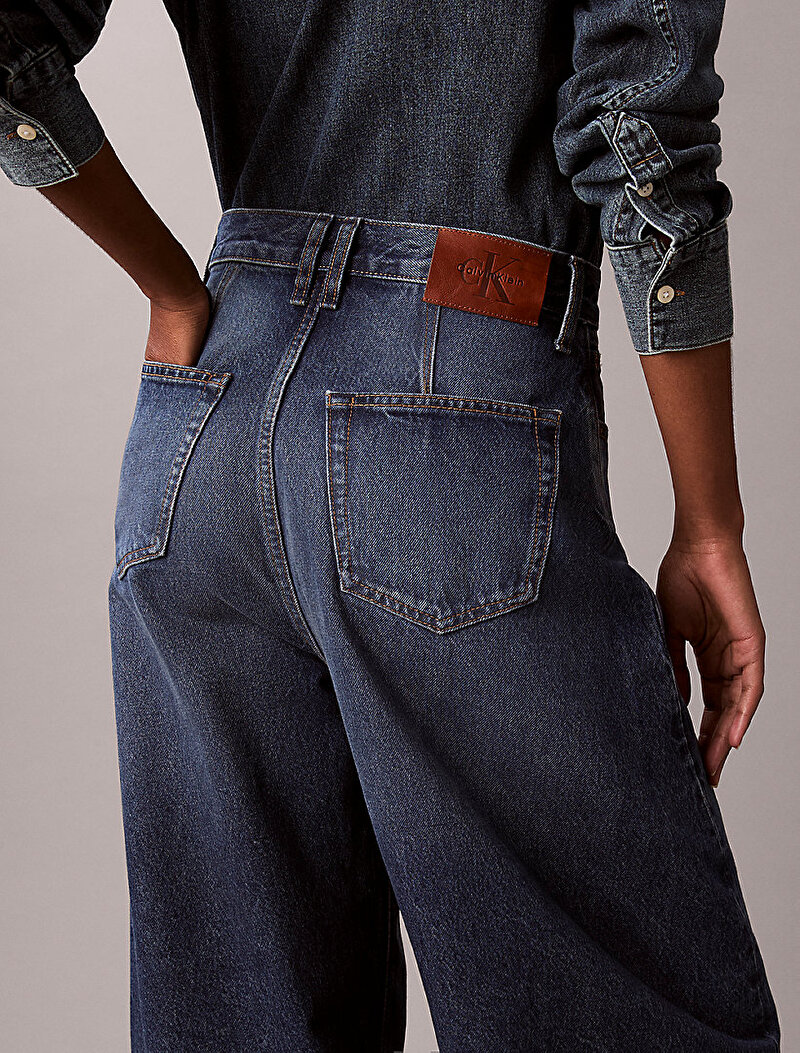 Calvin Klein Mavi Renkli Kadın The Extreme Barrel Jean Pantolon