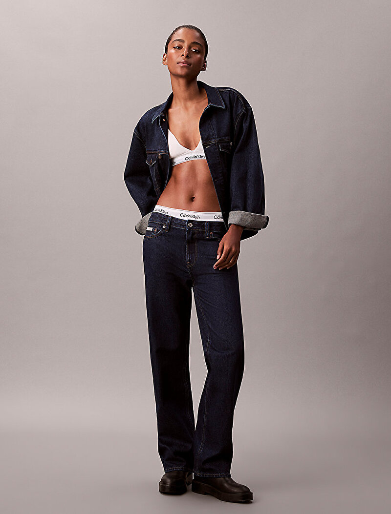 Calvin Klein Mavi Renkli Kadın Classic Trucker Denim Ceket