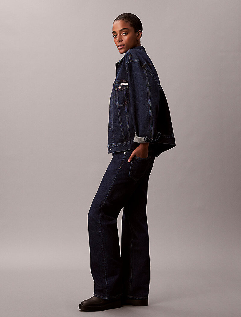 Calvin Klein Mavi Renkli Kadın Classic Trucker Denim Ceket