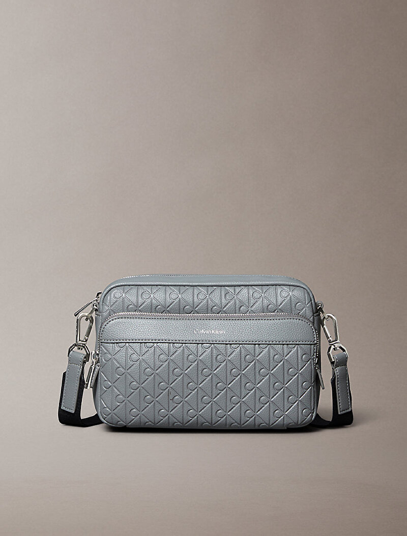 Calvin Klein Gri Renkli Erkek Emblem Çapraz Çanta