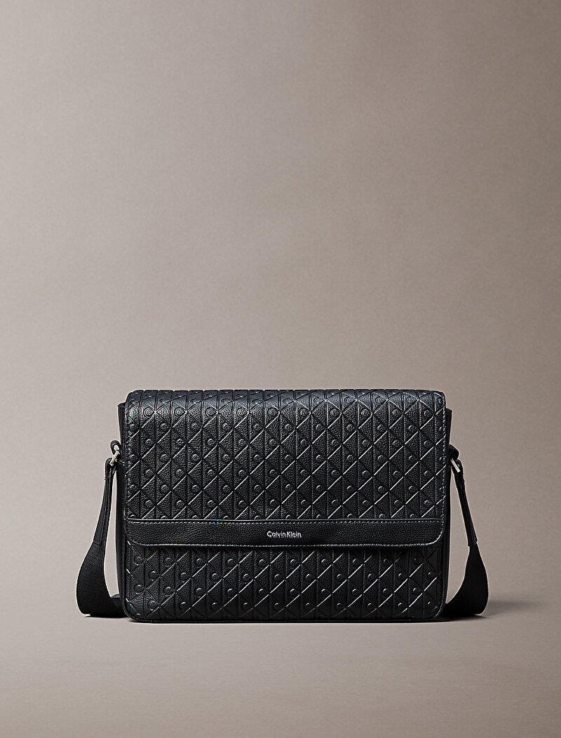 Erkek Embled Embossed Çapraz Çanta