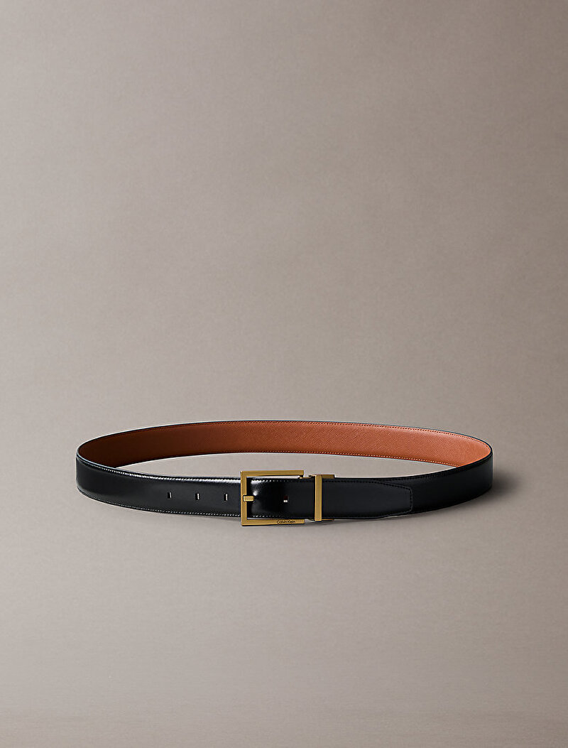 Calvin Klein Siyah Renkli Erkek Square Buckle Kemer