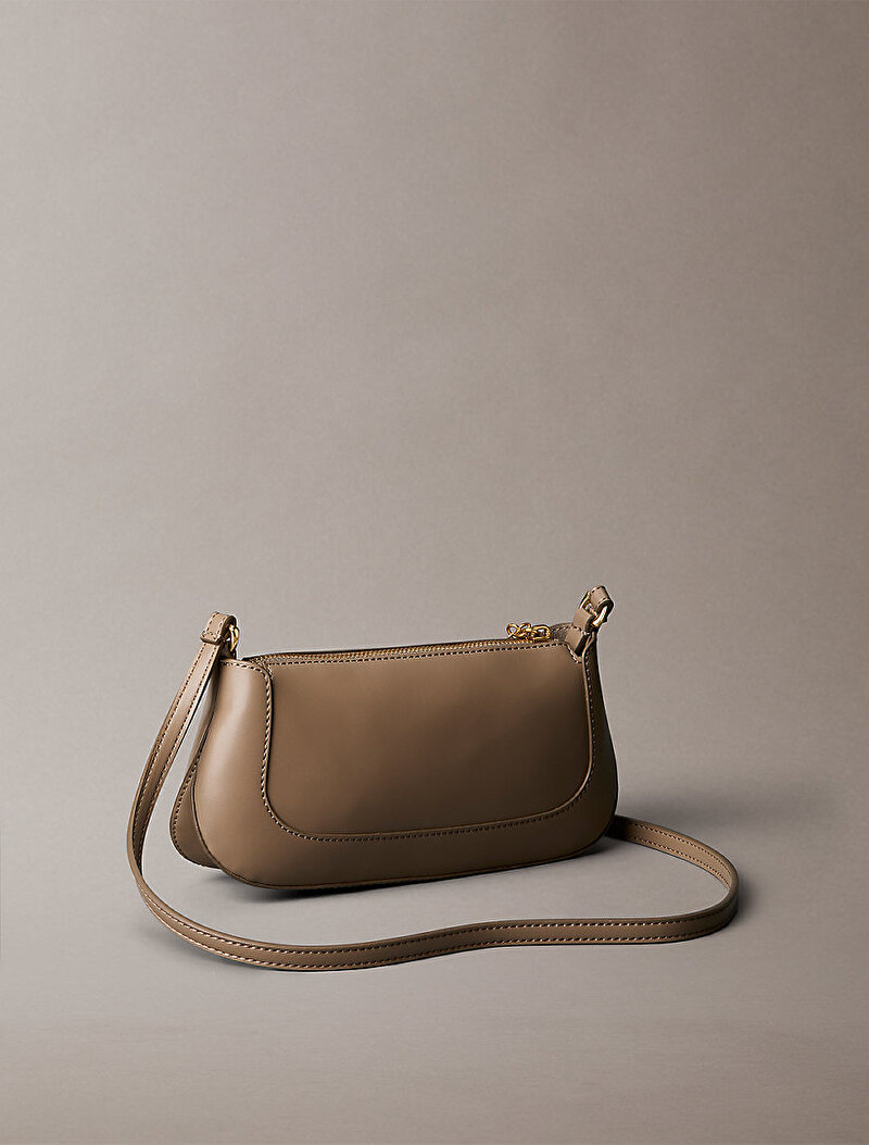 Calvin Klein Bej Renkli Kadın Hardware Zip Çapraz Çanta