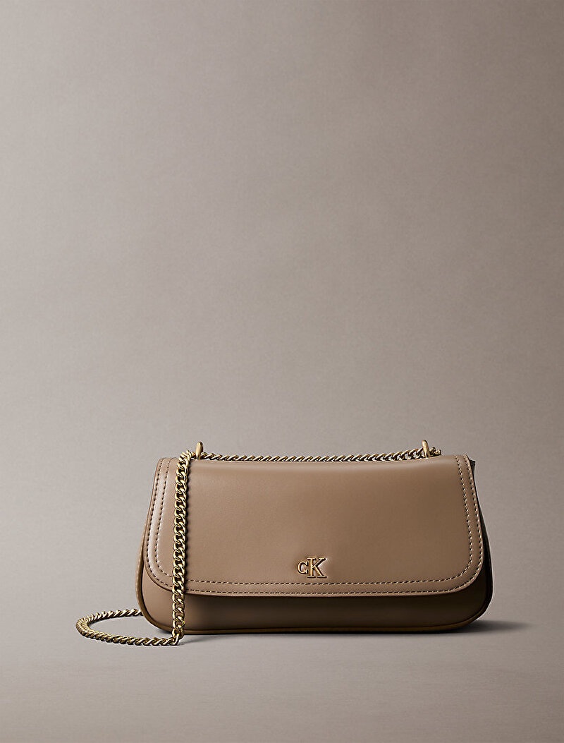 Calvin Klein Bej Renkli Kadın Ck Convertible Chain Çapraz Çanta