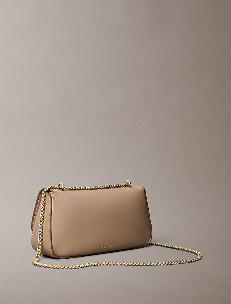 Calvin Klein Bej Renkli Kadın Ck Convertible Chain Çapraz Çanta