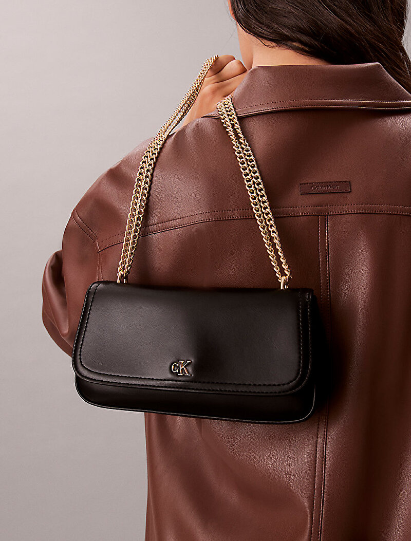 Calvin Klein Siyah Renkli Kadın Ck Convertible Chain Çapraz Çanta