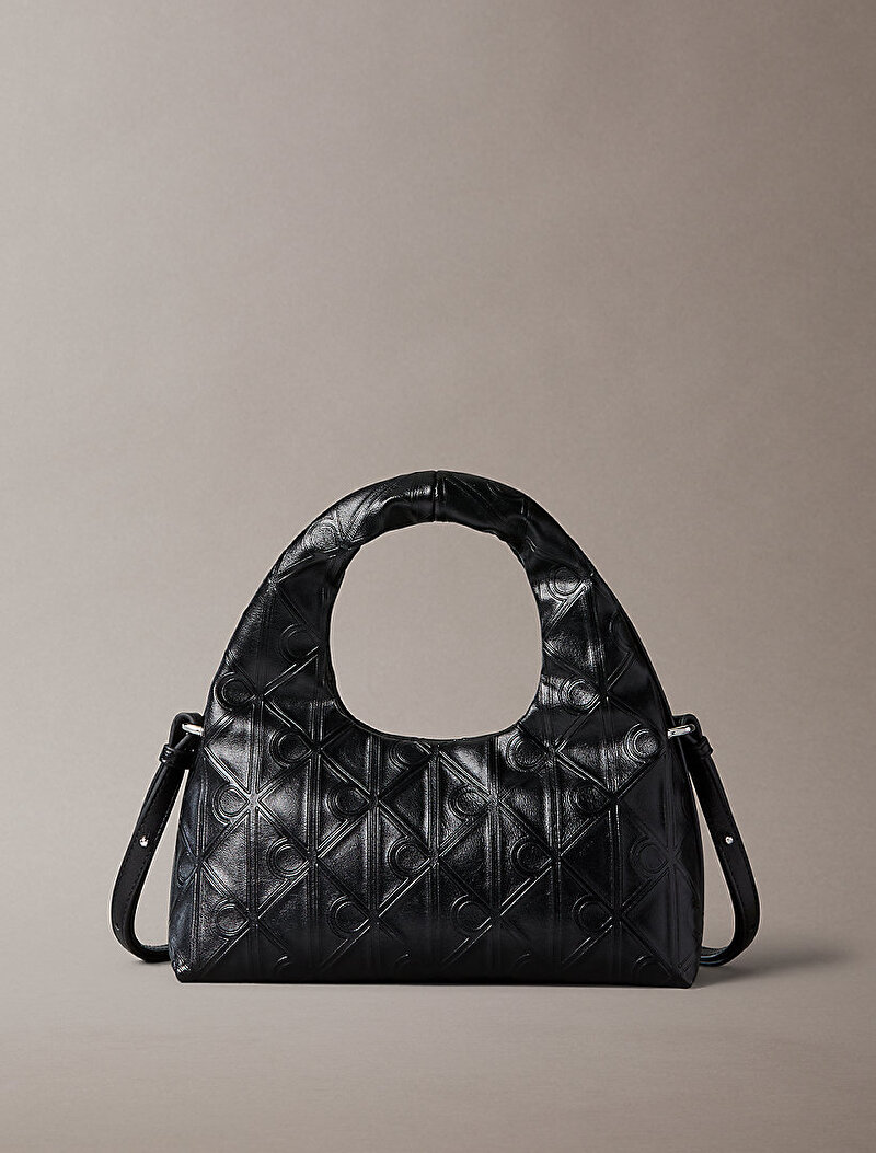 Calvin Klein Siyah Renkli Kadın Emblem Puffer Çapraz Çanta