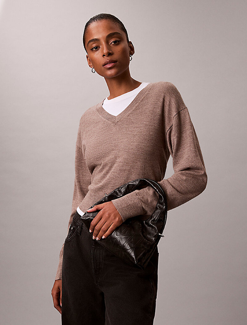 Calvin Klein Siyah Renkli Kadın Emblem Puffer Çapraz Çanta