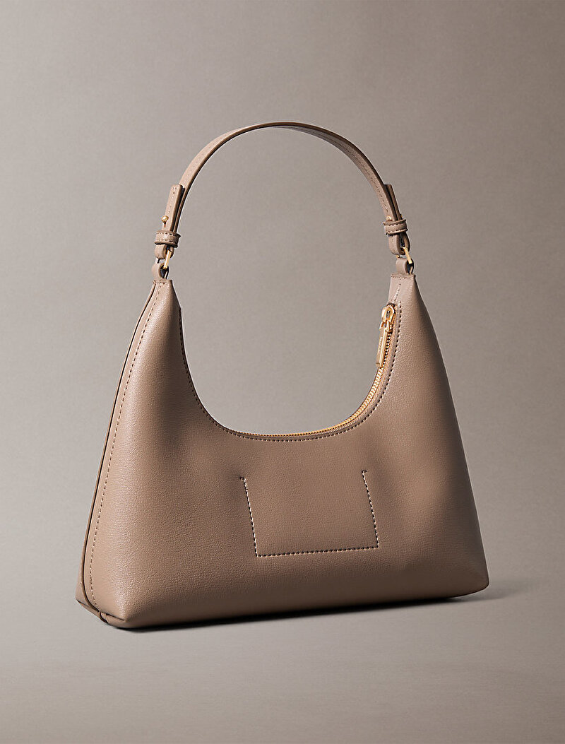 Calvin Klein Bej Renkli Kadın Foil Logo Omuz Çantası