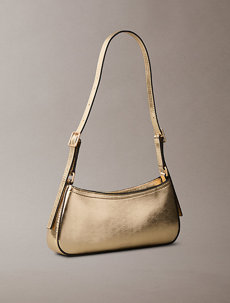 Calvin Klein Gold Renkli Kadın Ck Metallic Small Omuz Çantası