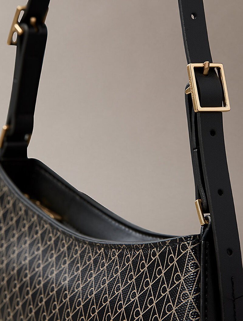 Calvin Klein Siyah Renkli Kadın Emblem Aop Small Omuz Çantası