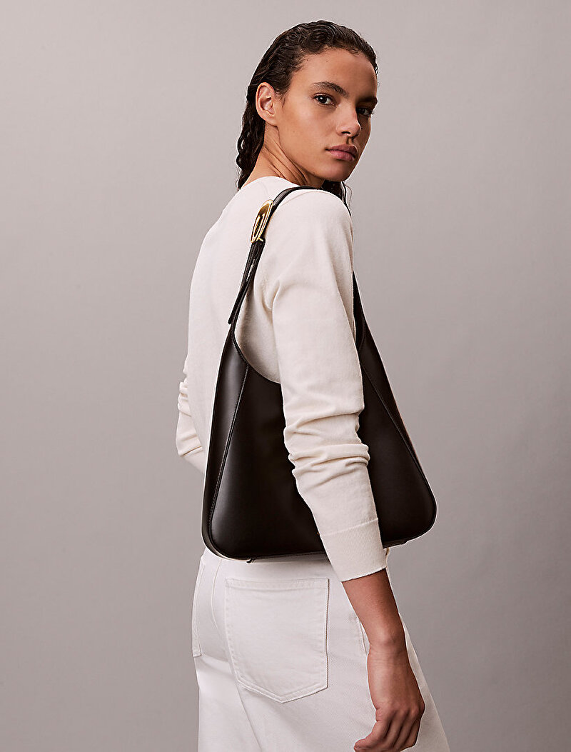 Calvin Klein Siyah Renkli Kadın Hardware Adj Strap Omuz Çantası