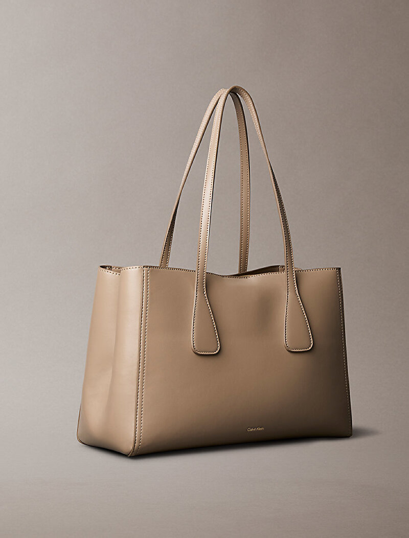Calvin Klein Bej Renkli Kadın Ck Medium Work Tote Çanta