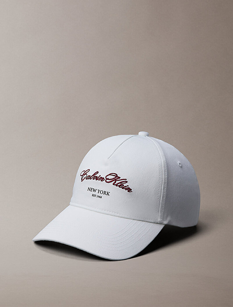 Calvin Klein Beyaz Renkli Kadın 5 Panel Holiday Şapka