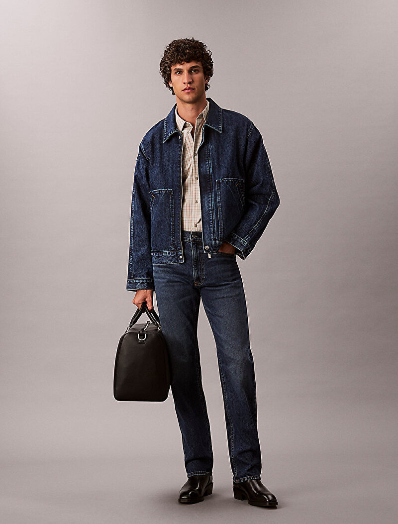 Erkek Standard Straight Oil Jean Pantolon