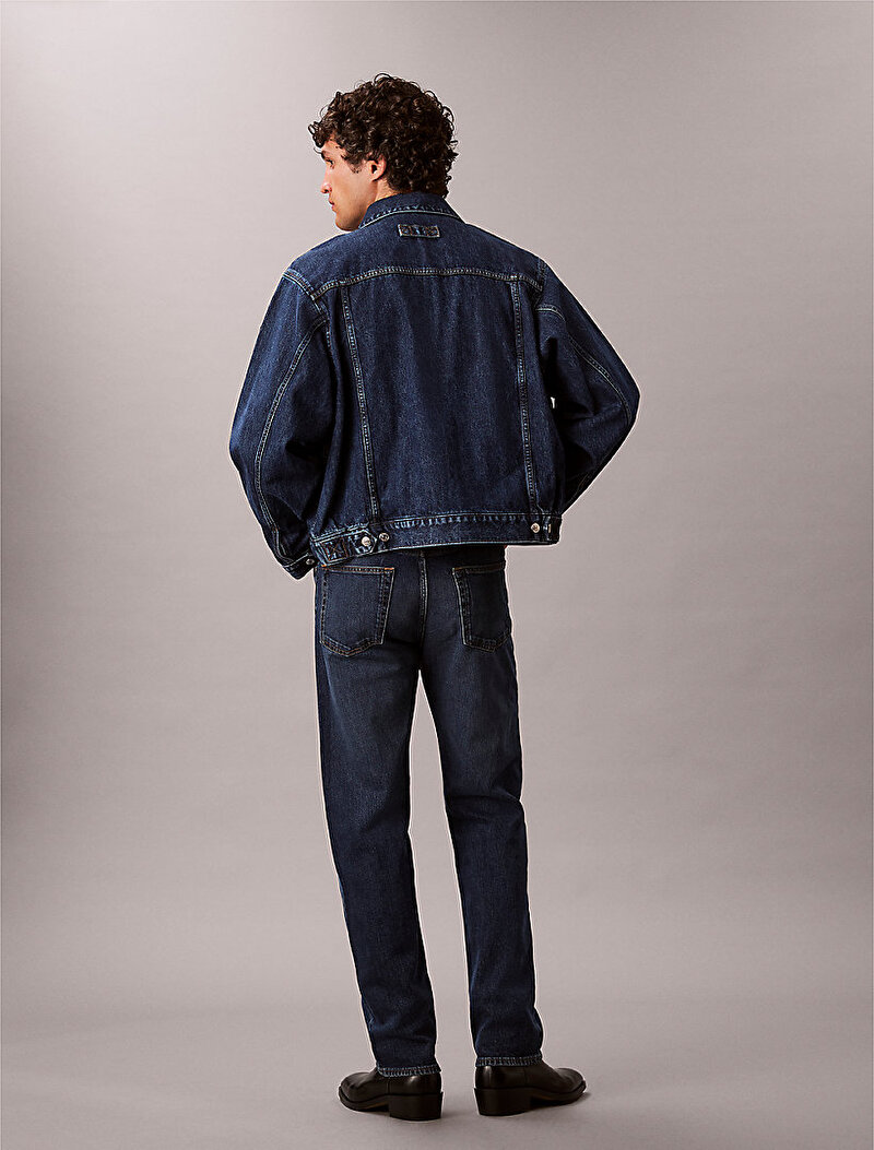 Calvin Klein Mavi Renkli Erkek Standard Straight Oil Jean Pantolon