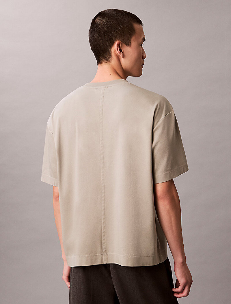 Calvin Klein Bej Renkli Erkek Rlexed Premium T-shirt