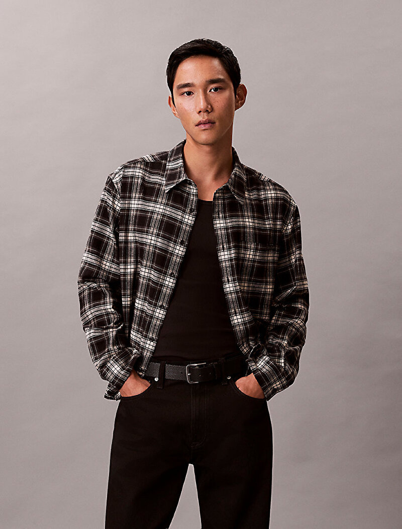Erkek Plaid Flannel Gömlek