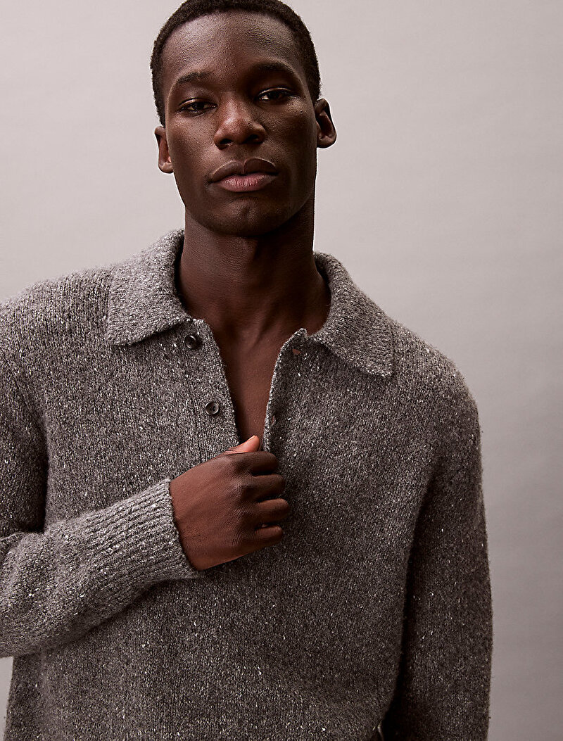 Erkek Yarn Polo Kazak