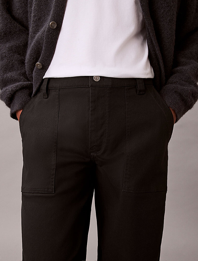 Calvin Klein Siyah Renkli Erkek Barrel Utility Pantolon