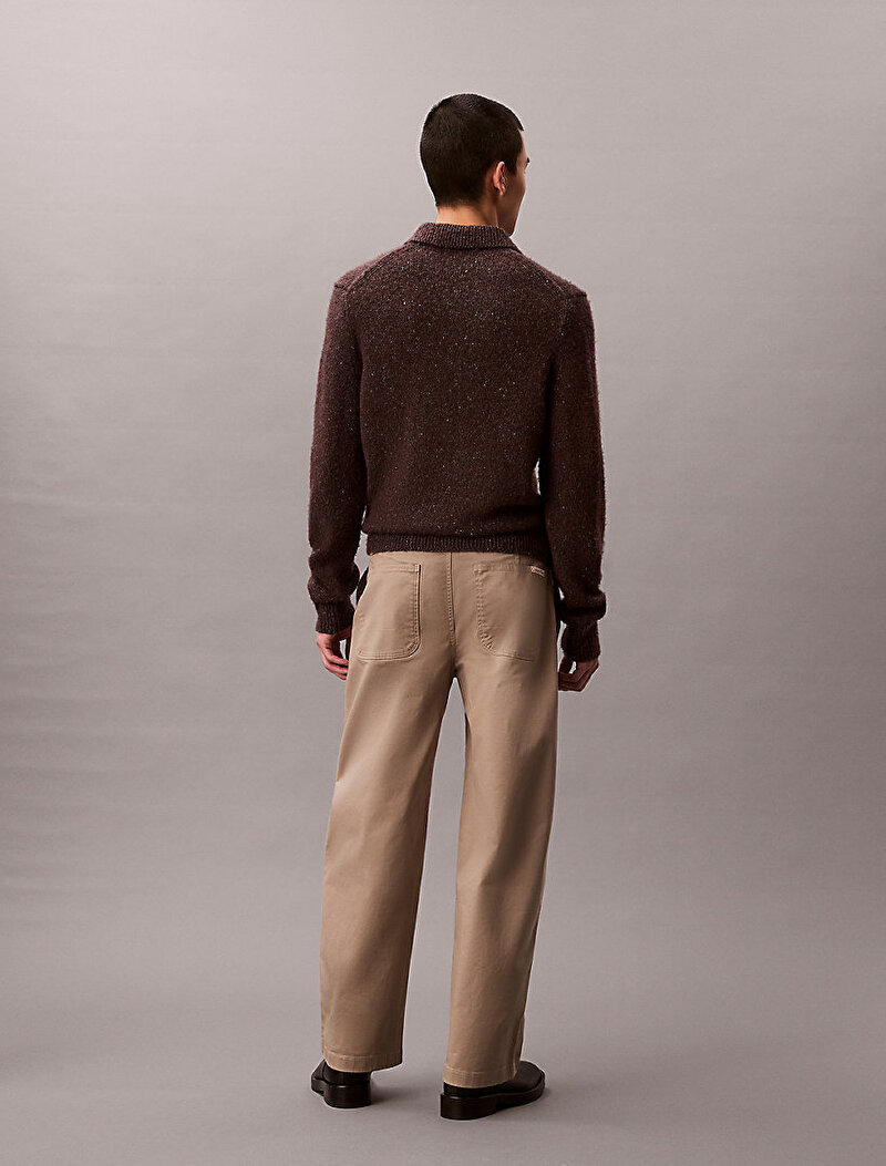 Calvin Klein Bej Renkli Erkek Barrel Utility Pantolon