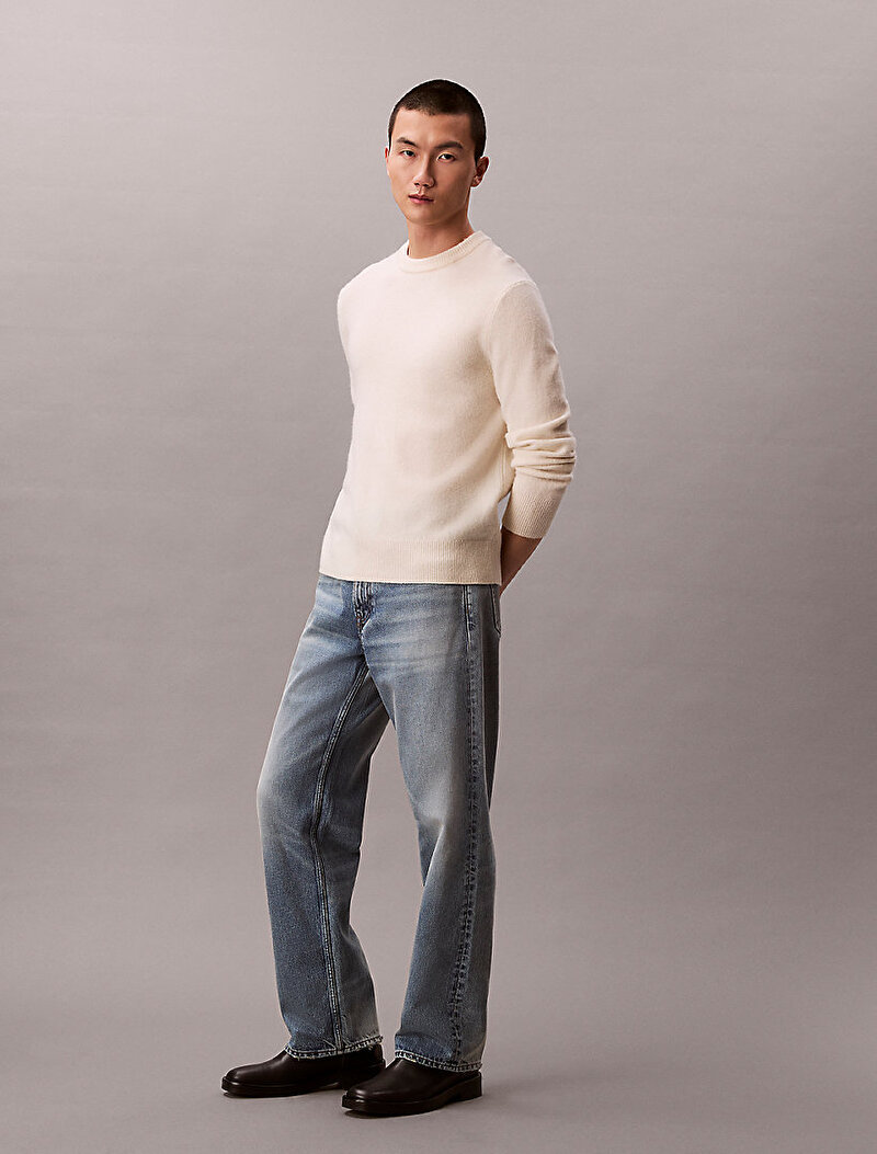 Calvin Klein Bej Renkli Erkek 90S Straight Vintage Jean Pantolon