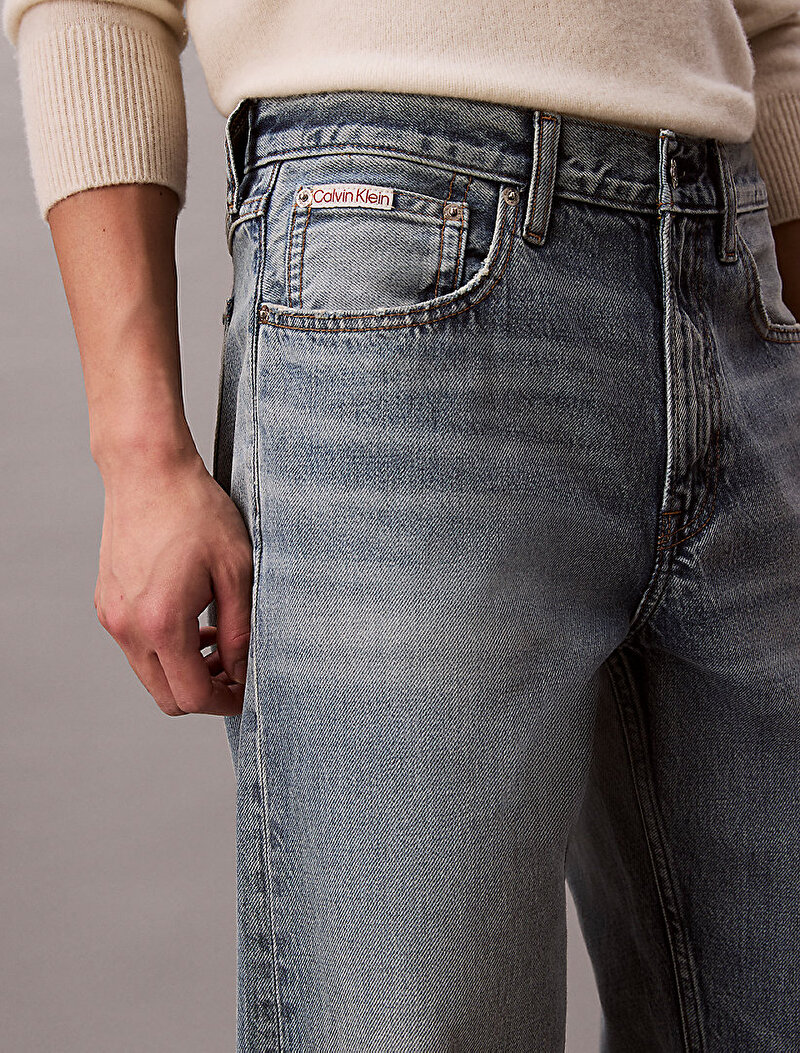 Calvin Klein Bej Renkli Erkek 90S Straight Vintage Jean Pantolon