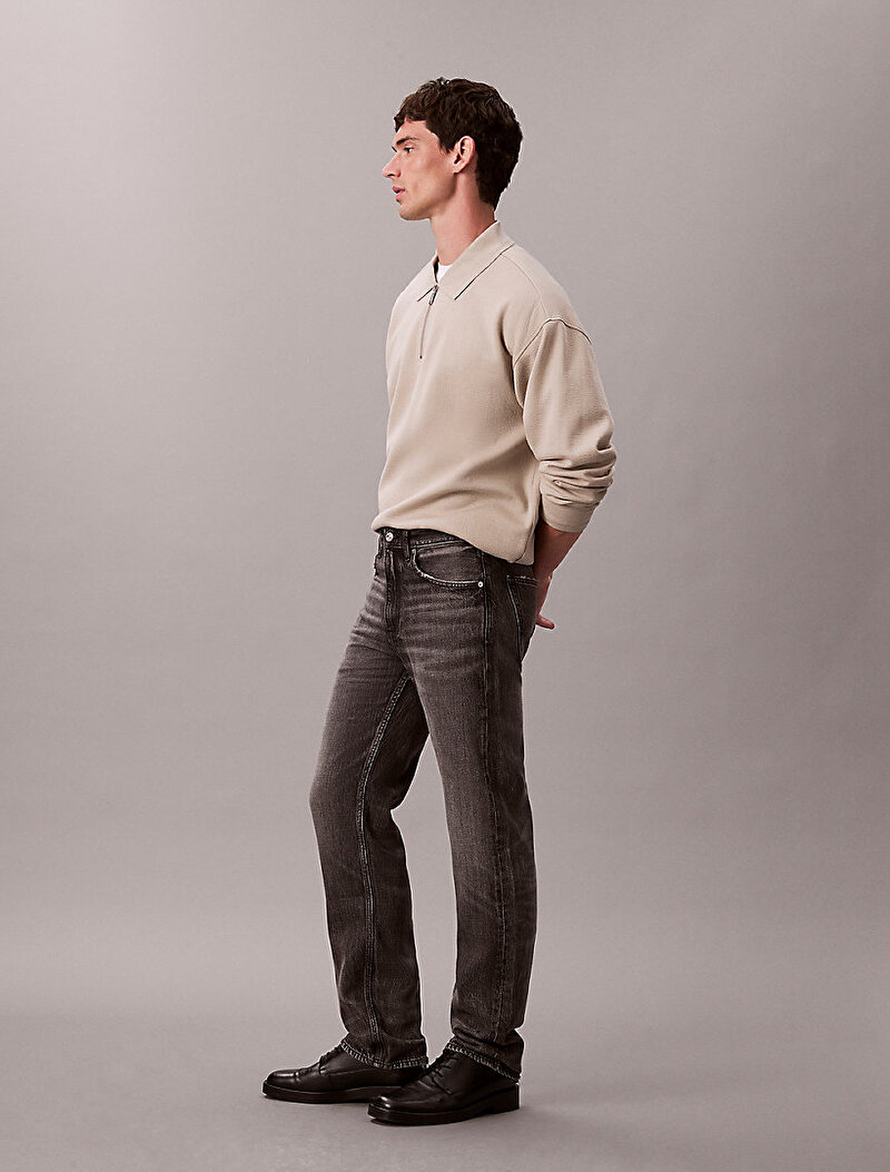 Calvin Klein Bej Renkli Erkek 90S Straight Meteori Jean Pantolon