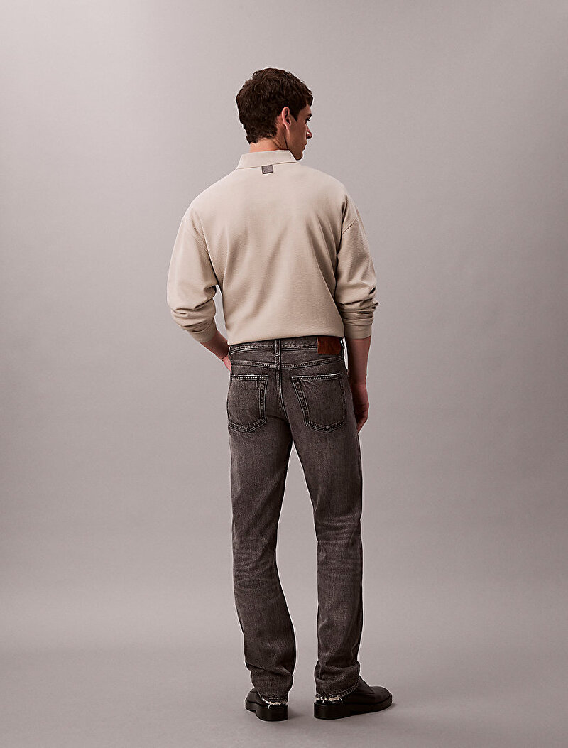 Calvin Klein Bej Renkli Erkek 90S Straight Meteori Jean Pantolon