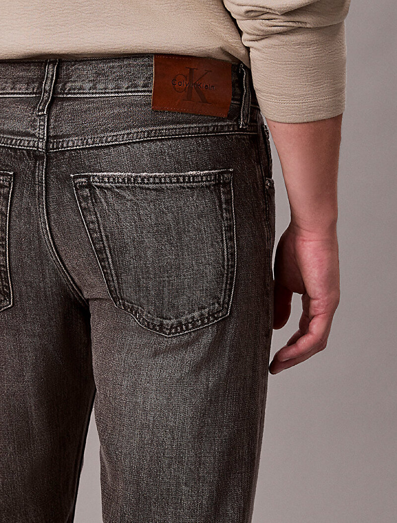 Calvin Klein Bej Renkli Erkek 90S Straight Meteori Jean Pantolon