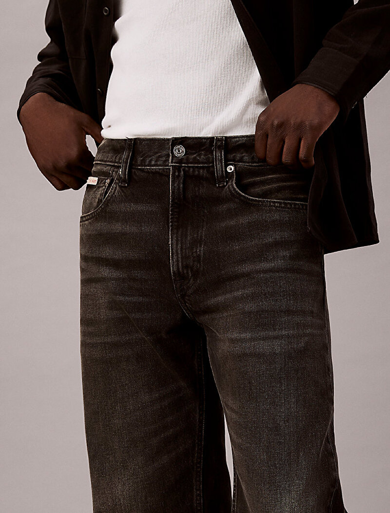 Calvin Klein Siyah Renkli Erkek 90S Straight Klein Jean Pantolon