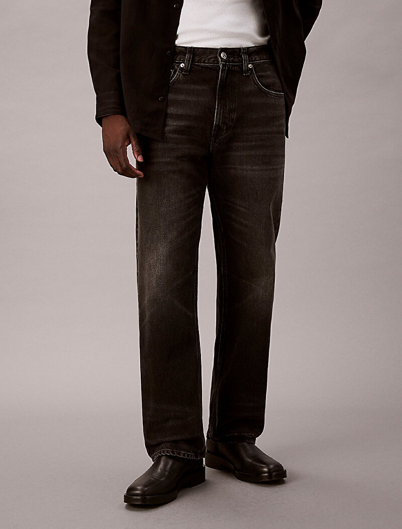 Calvin Klein Siyah Renkli Erkek 90S Straight Klein Jean Pantolon
