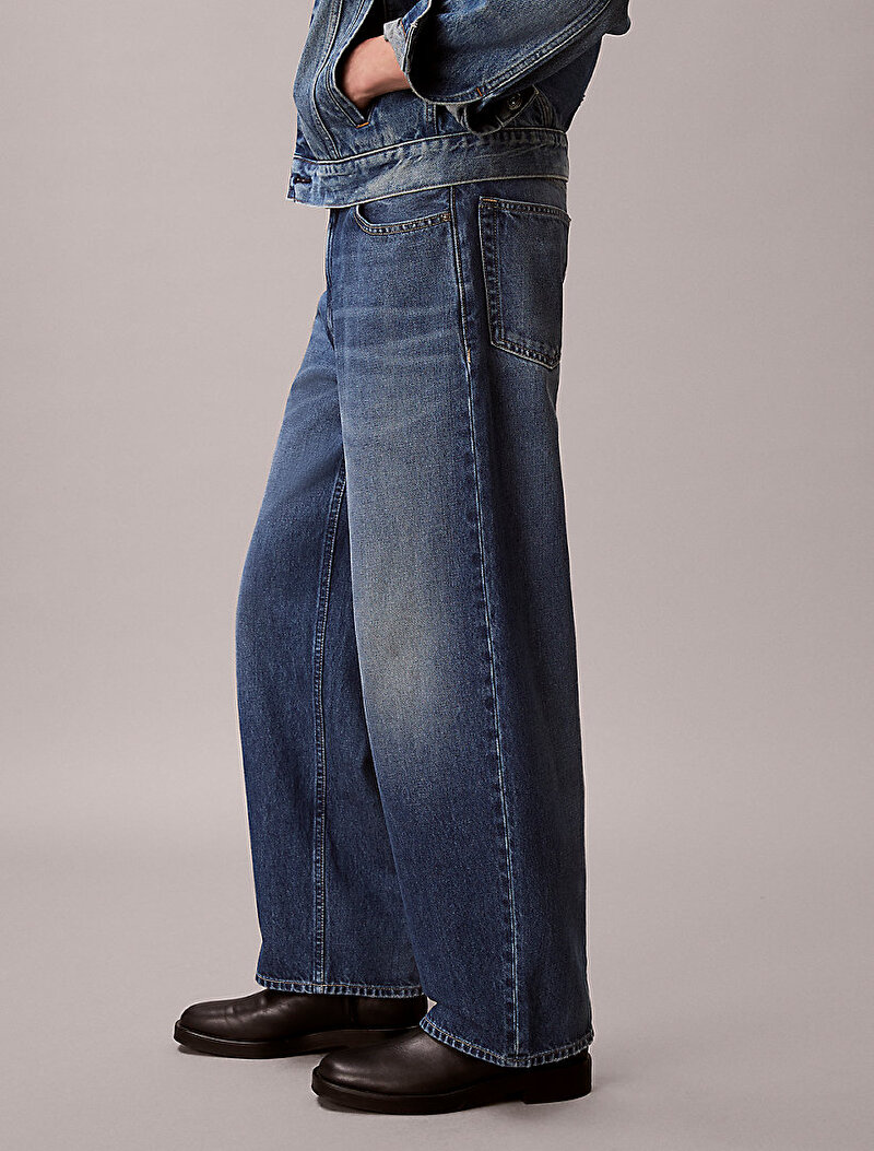 Calvin Klein Mavi Renkli Erkek Barrel Lucky Star Jean Pantolon