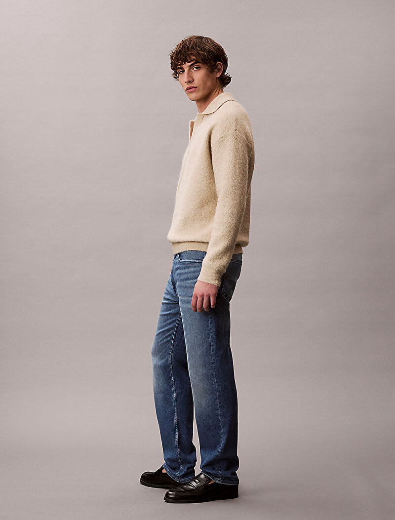 Calvin Klein Bej Renkli Erkek Standard Straight Jean Pantolon