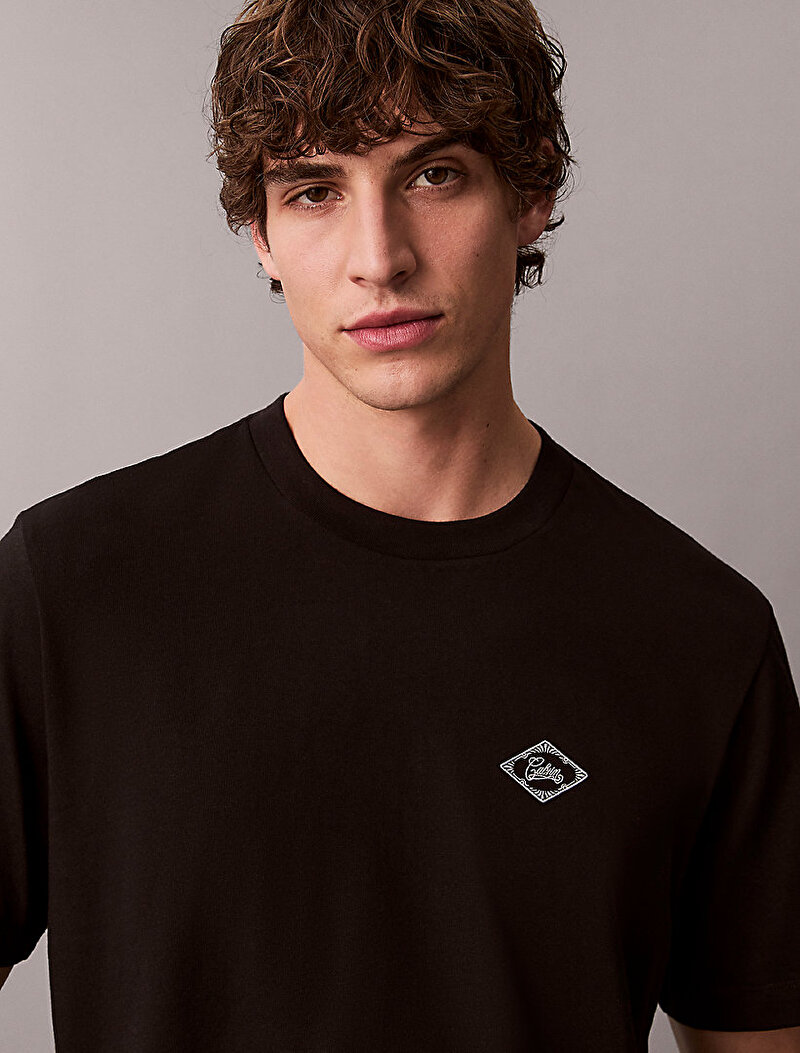 Calvin Klein Siyah Renkli Erkek 20s Calvin Match T-shirt